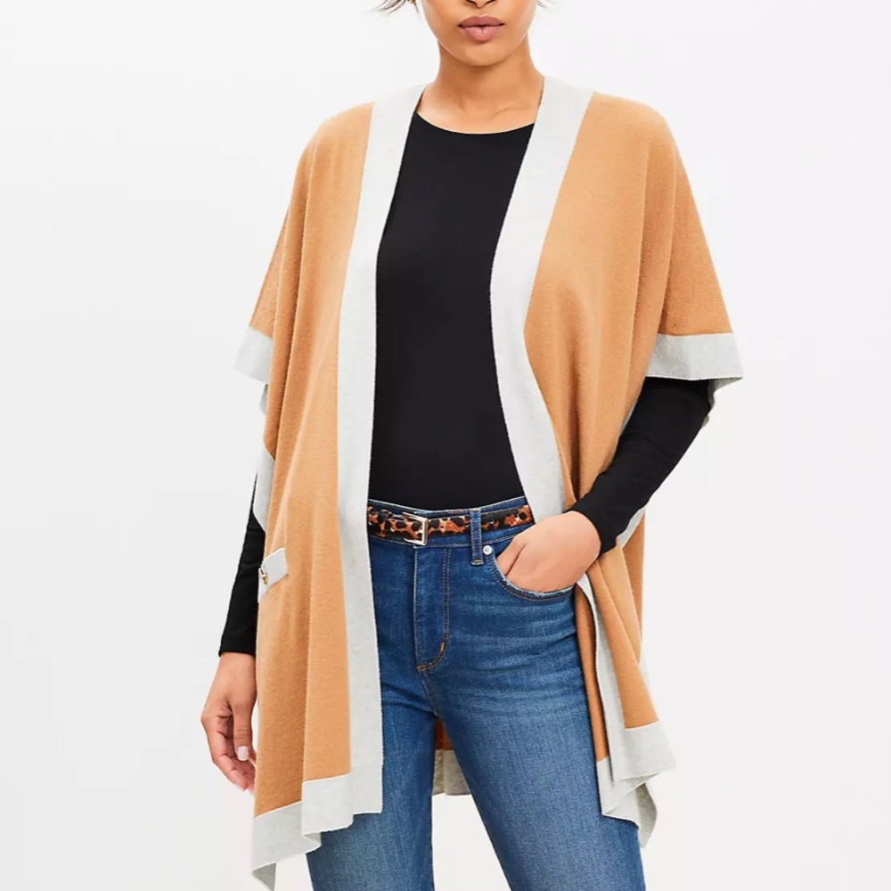 Colorblock Button Pocket Wrap
Color: Camel Combo
Size: M/L